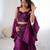 wine crepe embroidered festive lehenga choli