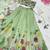 light green silk blend printed festive lehenga choli
