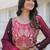 rani pink silk blend embroidered festive lehenga choli