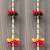 decorative fabric bead hanging with fabric gajra for home decor pack of 4