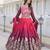 rani pink silk blend embroidered festive lehenga choli