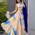 multicolor organza printed festive lehenga choli