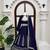 navy blue silk blend embroidered wedding lehenga choli