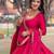 rani pink silk blend embroidered wedding lehenga choli