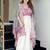 off white crepe plain festive lehenga choli