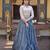 blue jacquard woven festive lehenga choli
