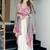 off white crepe plain festive lehenga choli