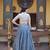blue jacquard woven festive lehenga choli
