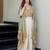 off white crepe plain festive lehenga choli