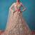 beige net embroidered bridal lehenga choli