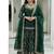 Dark Green Embroidered Fendy Full-Stitched Sharara Palazzo Suit Set