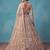 beige net embroidered bridal lehenga choli