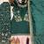 Dark Green Embroidered Fendy Full-Stitched Sharara Palazzo Suit Set