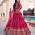pink silk blend embroidered bridal lehenga choli