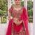 pink silk blend embroidered bridal lehenga choli