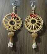 traditional indian decorative hanging festive door garland with pearls and lotus for diwali home decor