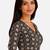 Black cotton blend kalamkari printed front open stretchable readymade saree blouse