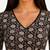 Black cotton blend kalamkari printed front open stretchable readymade saree blouse