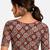 Brown cotton blend kalamkari printed front open stretchable readymade saree blouse
