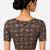 Black cotton blend kalamkari printed front open stretchable readymade saree blouse