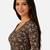 Black cotton blend kalamkari printed front open stretchable readymade saree blouse