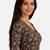Black cotton blend kalamkari printed front open stretchable readymade saree blouse