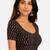 Black cotton blend kalamkari printed front open stretchable readymade saree blouse