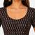 Black cotton blend kalamkari printed front open stretchable readymade saree blouse