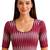 Maroon cotton blend ikkat printed stretchable readymade saree blouse