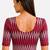 Maroon cotton blend ikkat printed stretchable readymade saree blouse