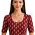 Maroon cotton blend ikkat printed stretchable readymade saree blouse