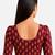 Maroon cotton blend ikkat printed stretchable readymade saree blouse