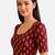 Maroon cotton blend ikkat printed stretchable readymade saree blouse