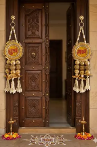 shubh labh door hanging for festive decoration pack of 2