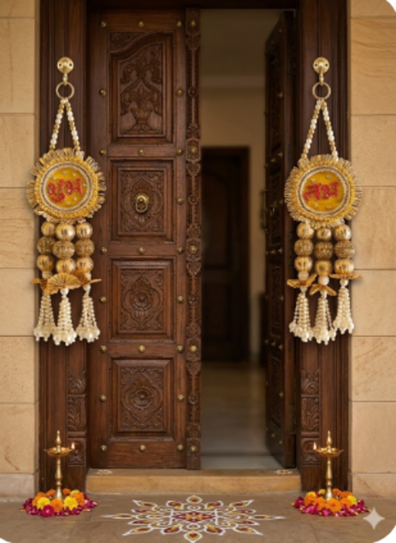 shubh labh door hanging for festive decoration pack of 2