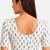 White cotton blend ikkat printed stretchable readymade saree blouse