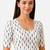 White cotton blend ikkat printed stretchable readymade saree blouse