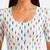 White cotton blend ikkat printed stretchable readymade saree blouse