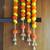 handmade orange and yellow genda door hanging with golden bells for home festive decor pack of 6