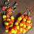 handmade orange and yellow genda door hanging with golden bells for home festive decor pack of 6