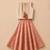 Gold pink leaf printed cotton lehenga set