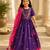 Purple embroidered cotton lehenga set
