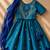 Teal blue embroidered cotton lehenga set