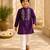 Purple embroidered cotton kurta set