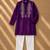 Purple embroidered cotton kurta set