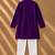 Purple embroidered cotton kurta set