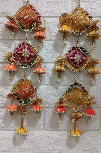handmade shubh labh hanging latkan traditional home decoration pack of 2