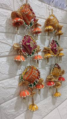 handmade shubh labh hanging latkan traditional home decoration pack of 2 2