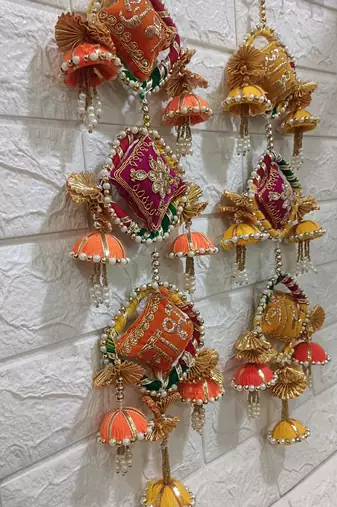 handmade shubh labh hanging latkan traditional home decoration pack of 2