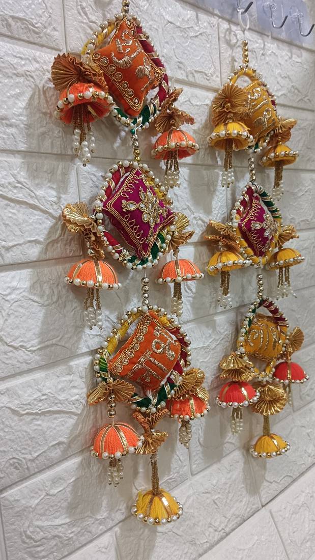 handmade shubh labh hanging latkan traditional home decoration pack of 2
